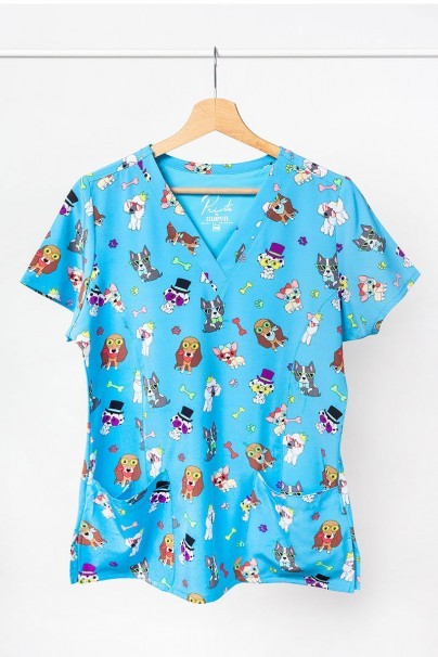 Women’s Maevn Prints scrub top Cool Dogs-1