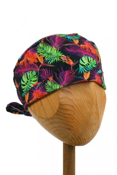 Unisex Sunrise Uniforms Style medical cap colorful leaves (roll-up)-1