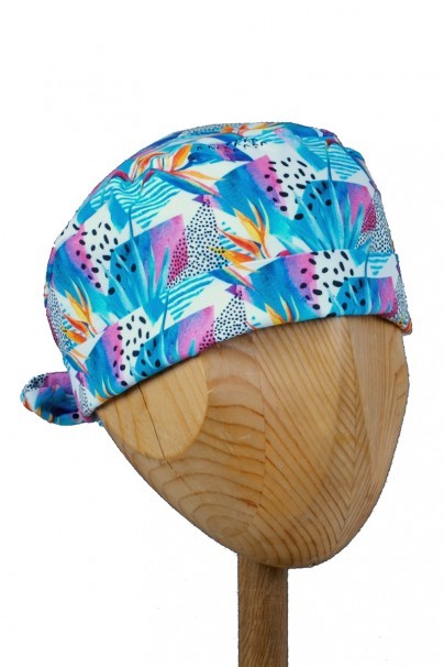 Unisex Sunrise Uniforms Style medical cap strelizia flowers (roll-up)-1