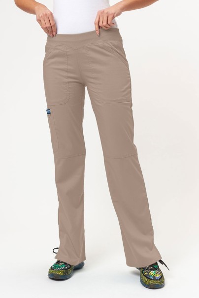 Women’s Cherokee Revolution Straight Leg scrub trousers khaki-1