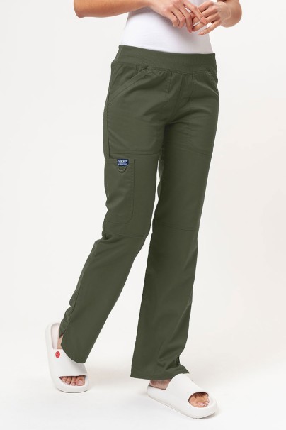 Women’s Cherokee Revolution Straight Leg scrub trousers olive-1