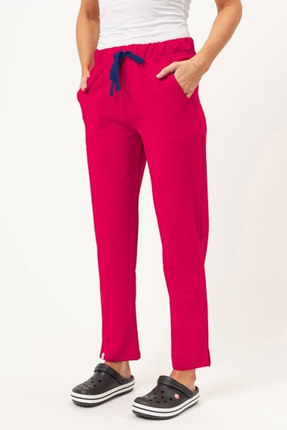 Women's Sunrise Uniforms Premium Pride scrub trousers raspberry-1