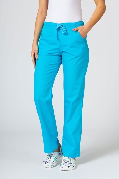 Women’s Maevn Red Panda scrub trousers turquoise-1