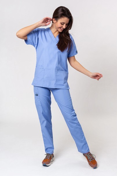 Women's Cherokee Originals scrubs set (V-neck top, N.Rise trousers) ceil blue-1