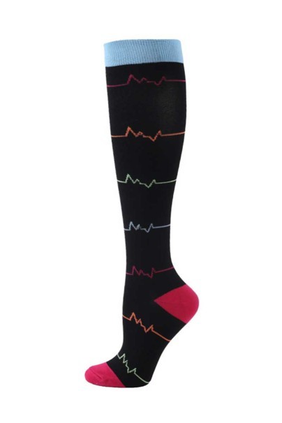 Uniforms World Care compression socks blue EKG-1