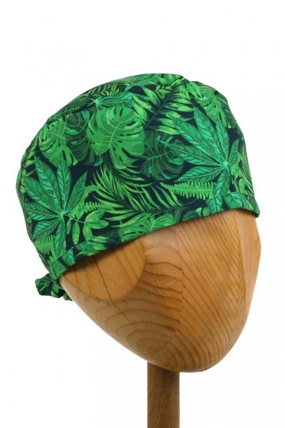 Unisex Sunrise Uniforms Style medical cap green leaves-1