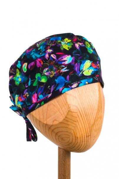 Unisex Sunrise Uniforms Style medical cap colorful flowers-1