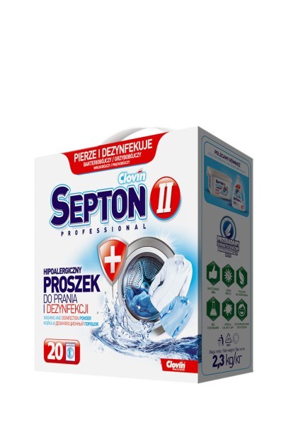 Clovin II Septon - disinfecting, biocidal, and phosphate-free laundry detergent (2.3 kg)