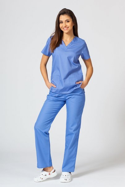 Women's Maevn Red Panda scrubs set ceil blue-1