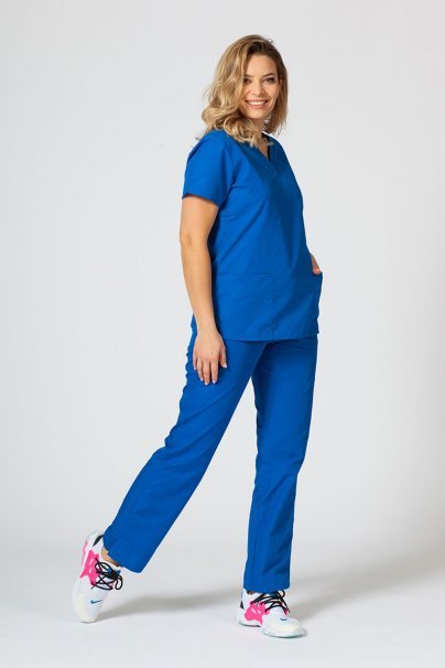 Women's Maevn Red Panda scrubs set royal blue-1