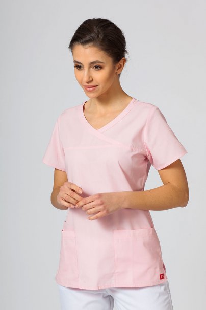 Women’s Maevn Red Panda Asymetric scrub top blush pink-1