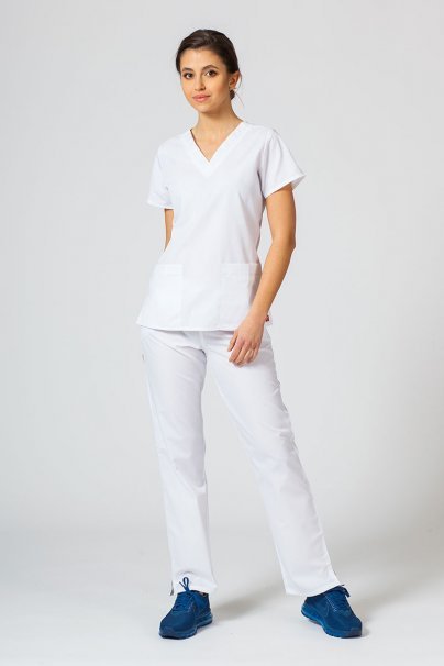 Women's Maevn Red Panda scrubs set white-1