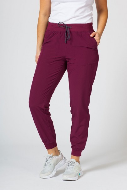 Women's Maevn Matrix Impulse jogger scrub trousers wine-1