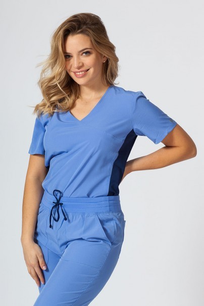 Women’s Maevn Matrix Impulse Asymmetric scrub top ceil blue-1