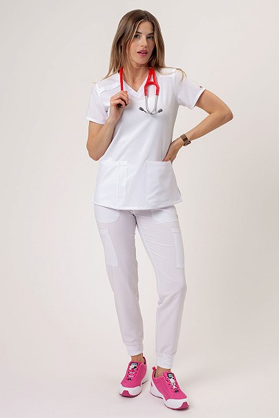 Women's Dickies EDS Essentials Jogger scrubs set white