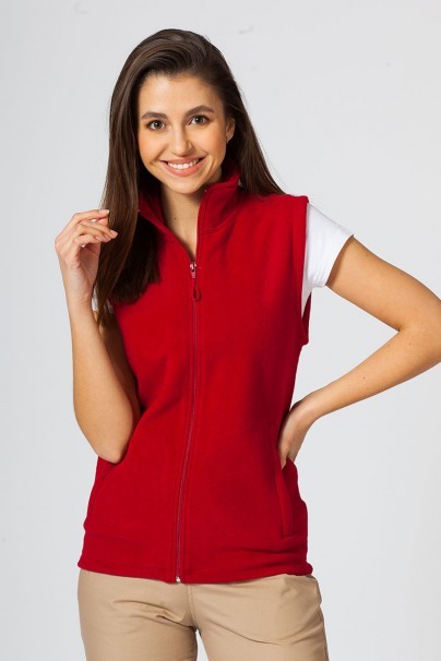 Women’s Malfini Fleece vest marlboro red-1