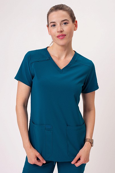 Women’s Dickies EDS Essentials V-neck scrub top caribbean blue