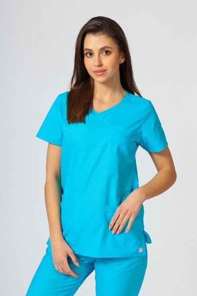 Women’s Maevn Red Panda Asymetric scrub top turquoise-1