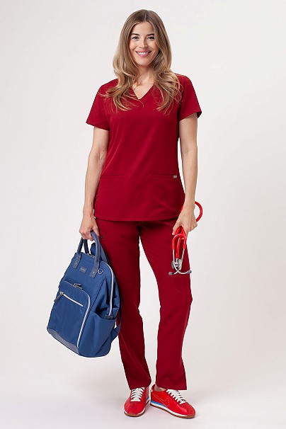 Women's Sunrise Lite Split scrub set burgundy