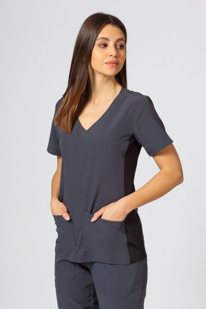 Women’s Maevn Matrix Impulse Asymmetric scrub top pewter-1