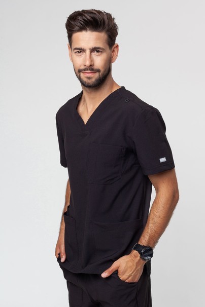 Men's Maevn Momentum V-neck scrub top black-1