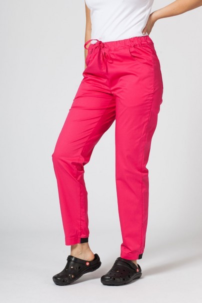 Women's Sunrise Uniforms Active Loose scrub trousers raspberry-1