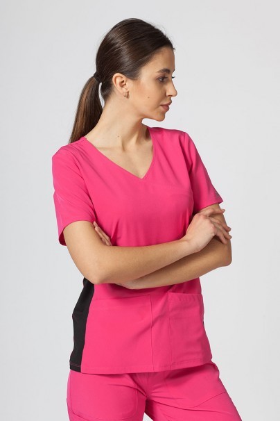 Women’s Maevn Matrix Impulse Asymmetric scrub top hot pink-1