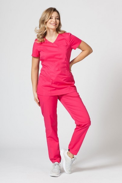 Women's Sunrise Uniforms Active II scrubs set (Fit top, Loose trousers) raspberry-1