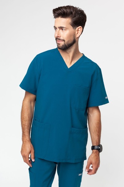 Men's Maevn Momentum V-neck scrub top caribbean blue-1