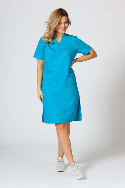 Women’s Sunrise Uniforms straight scrub dress turquoise-1