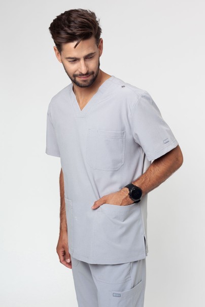 Men's Maevn Momentum V-neck scrub top quiet grey-1