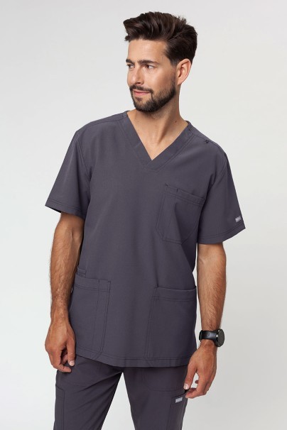 Men's Maevn Momentum V-neck scrub top pewter-1