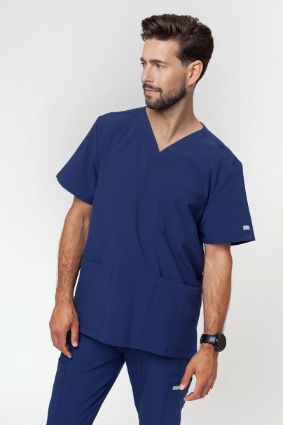 Men's Maevn Momentum V-neck scrub top navy-1