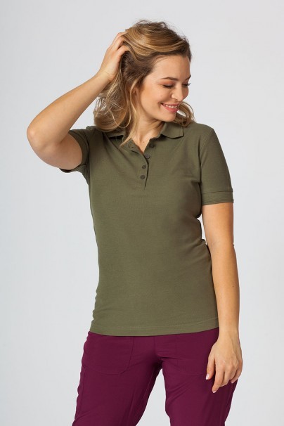 Women’s Malfini Pique polo shirt khaki-1