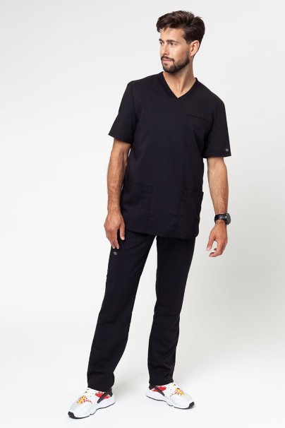 Men's Dickies Balance scrubs set (V-neck top, Mid Rise trousers) black-1