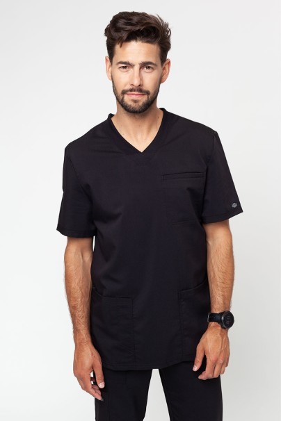 Men's Dickies Balance V-neck scrub top black-1