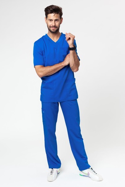 Men's Dickies Balance scrubs set (V-neck top, Mid Rise trousers) royal blue-1