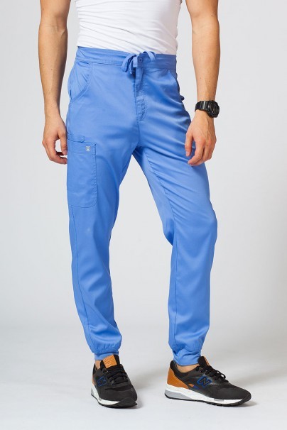 Men's Maevn Matrix scrub jogger trousers ceil blue-1
