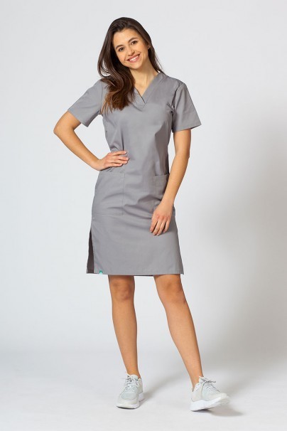 Women’s Sunrise Uniforms straight scrub dress pewter-1