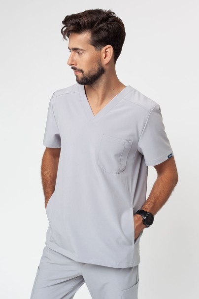 Men’s Adar Modern scrub top silver gray-1