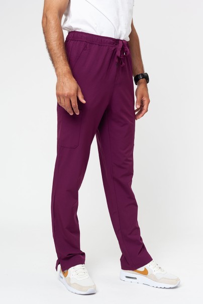 Men’s Adar Uniforms Slim Leg Cargo trousers wine-1