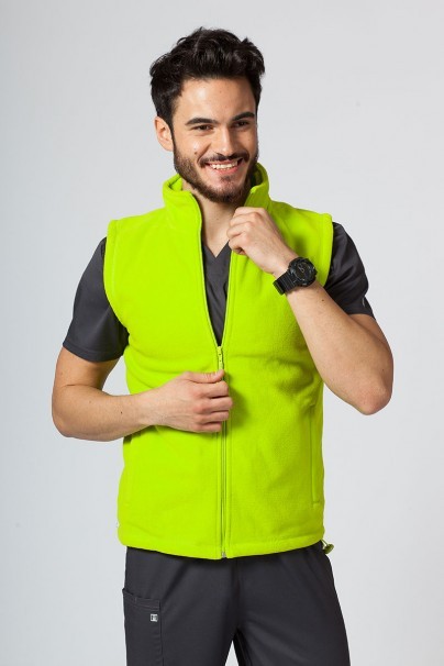 Men’s Malfini Fleece vest lime punch-1