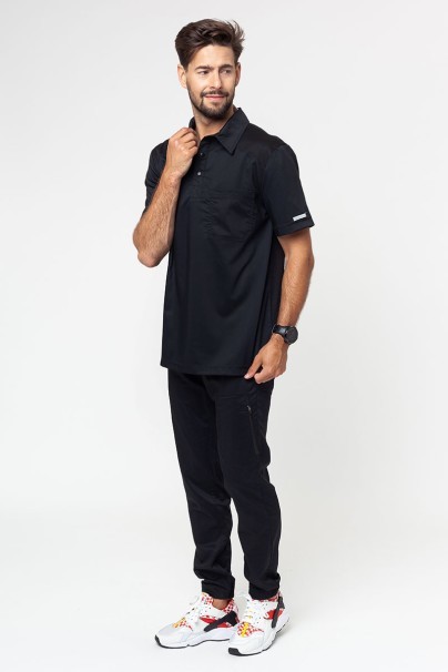 Men’s Cherokee Revolution Active Men Polo scrubs set black-1