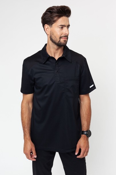 Men's Cherokee Revolution Active Men Polo scrub top black-1