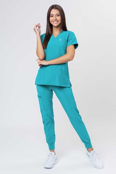 Women’s Uniforms World 309TS™ Valiant scrubs set teal blue-1
