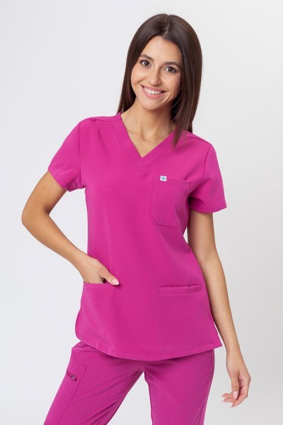 Women's Uniforms World 518GTK™ Phillip On-Shift scrub top raspberry-1