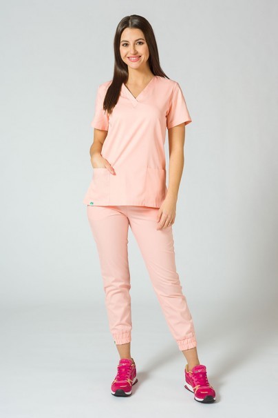 Women's Sunrise Uniforms Basic Jogger scrubs set (Light top, Easy trousers) blush pink-1