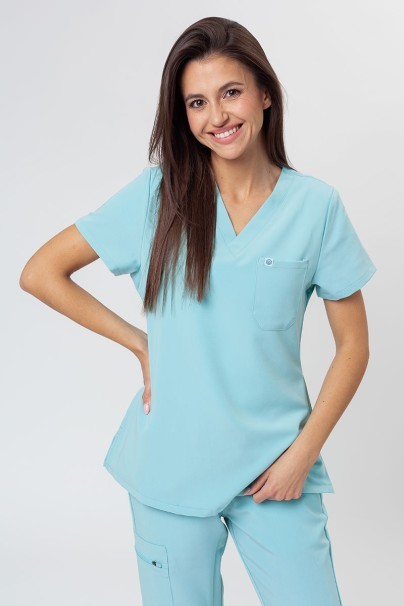 Women's Uniforms World 518GTK™ Phillip scrub top aqua-1