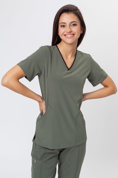 Women’s Maevn Matrix Impulse Stylish scrub top olive-1