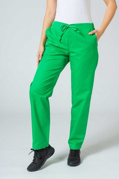Women's Sunrise Uniforms Basic Regular scrub trousers apple green-1